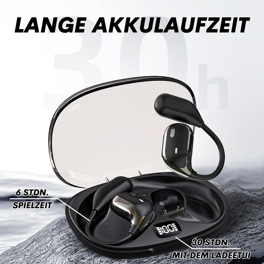 Xmenha Open Ear Kopfhörer kabellos Bluetooth 5.4 mit 4 Mic Luftleitung Knochenschall Sportkopfhörer