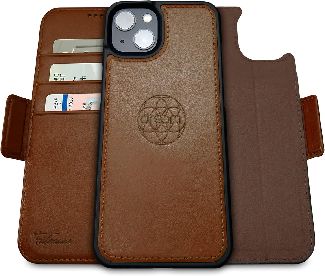 Dreem Fibonacci iPhone 14 Plus Brieftaschen-Etui / 2-in-1 stossfestes Etui und abnehmbares Folio aus