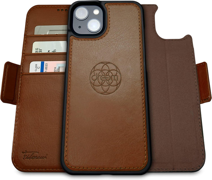 Dreem Fibonacci iPhone 14 Plus Brieftaschen-Etui / 2-in-1 stossfestes Etui und abnehmbares Folio aus