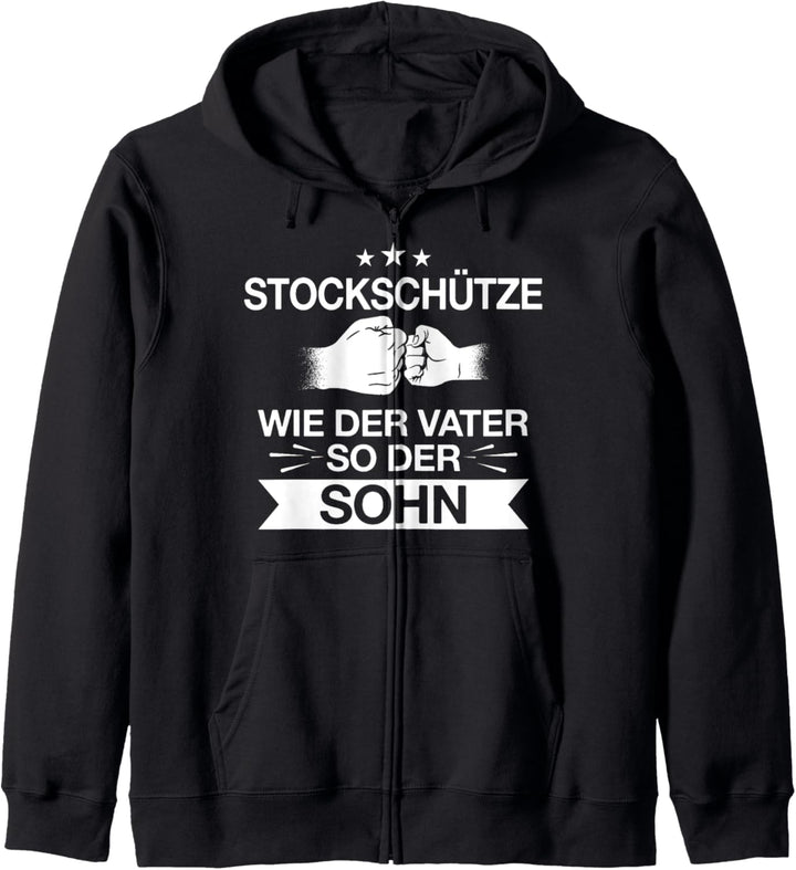 Stockschiessen Eisstockschiessen Stockschütze Spruch Geschenk Kapuzenjacke