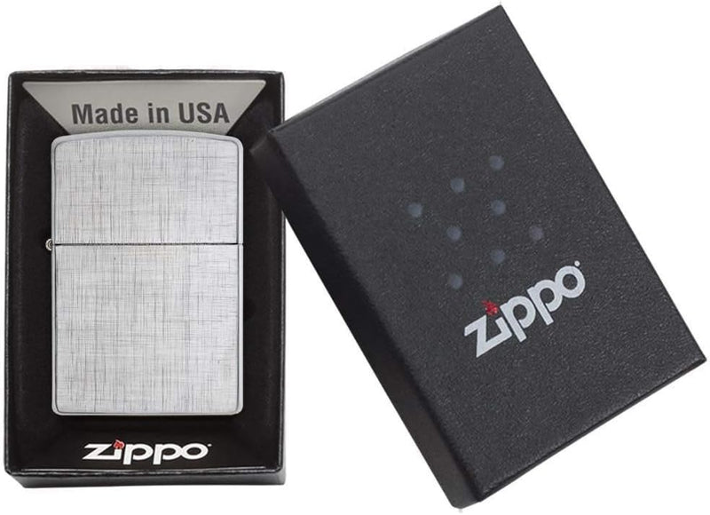 Zippo Feuerzeug 60001256 Linen Weave Benzinfeuerzeug, Messing, 1 x 3,5 x 5,5 cm, 1 x 3,5 x 5,5 cm