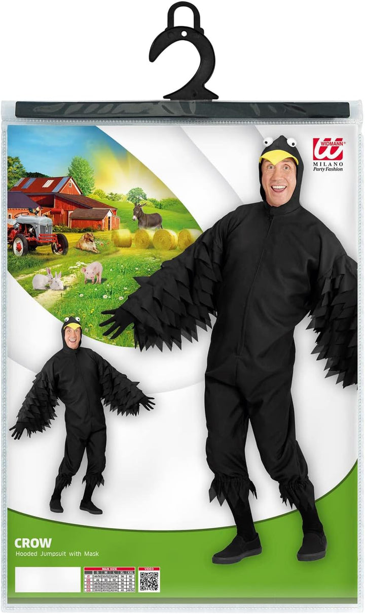"CROW" (hooded jumpsuit with mask) - (M), M