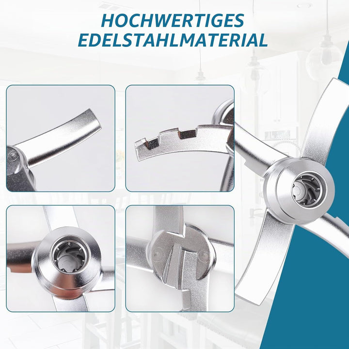 GreeSuit Ersatz-Paddelklinge Kompatibel mit Ninja Creami NC300 Serie Eismaschinen, Edelstahl Mixchkl