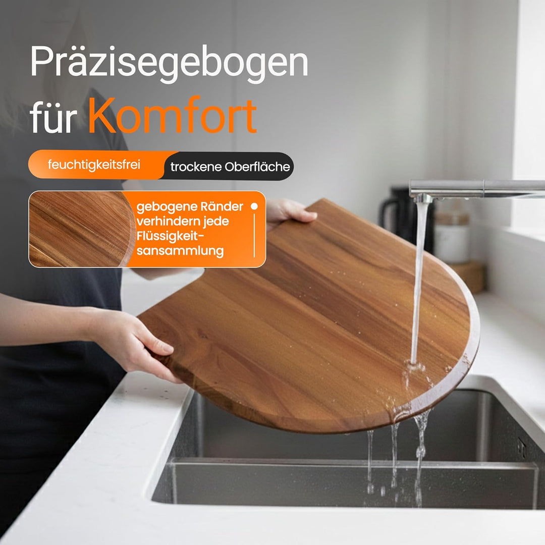 Pizzaschieber aus Akazienholz 35,5 × 48,6 cm – Grosses Pizzabrett & Servierplatte – Handgefertigt, R