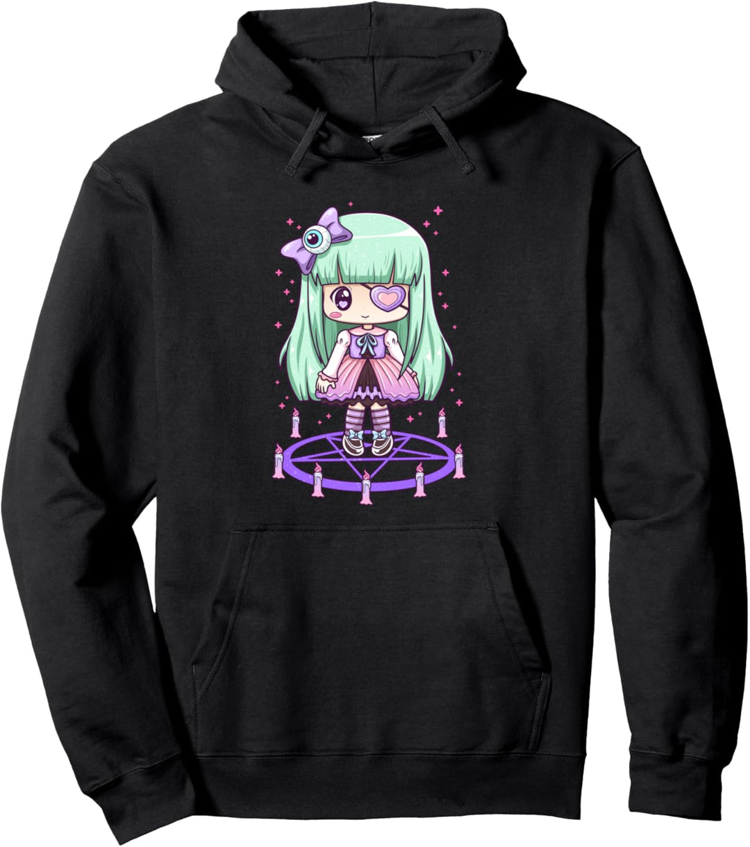 Kawaii Pastell Goth Süsse Unheimliche Okkulte Mädchen Pullover Hoodie