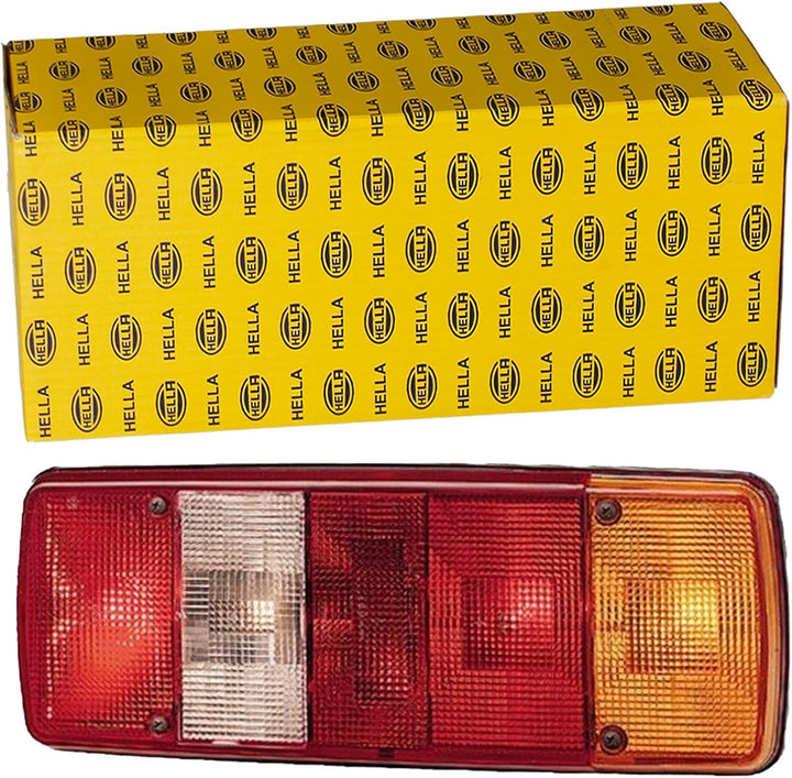 HELLA Rückleuchte - Glühlampe - 24V / 12V - Einbau/geschraubt - ECE/ADR/GGVS - Lichtscheibenfarbe: m