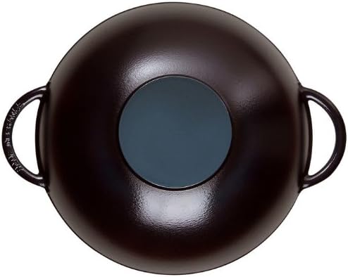 STAUB Gusseisen Wok, Inkl. Glasdeckel und herausnehmbaren Gittereinsatz, Induktionsgeeignet, Ø 37 cm