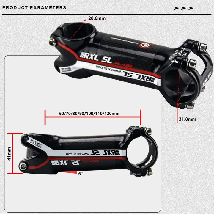 RXL SL Fahrrad lenker Vorbau, MTB Vorbau 31,8mm, Rennrad Vorbau 6 Grad Vorbauten 60/70/80/90/100/110