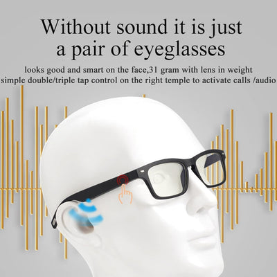 Bluetooth Smart Audio Sonnenbrille, Smart Glasses, Wireless Bluetooth, Bone Conduction Sound für All