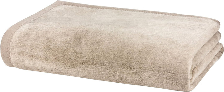 Moon Kuscheldecke Wohndecke Wolldecke XXL 220x240-dunkelbeige, Dunkelbeige