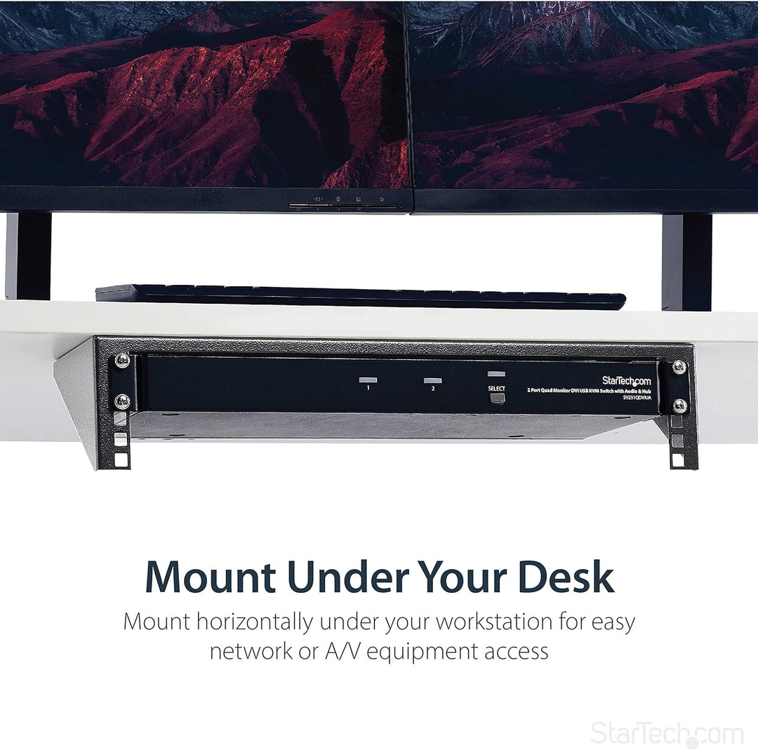StarTech.com 2HE Vertikale Wandhalterung für Patch Panels - Stahl Rack mit Montagematerial für 19" N