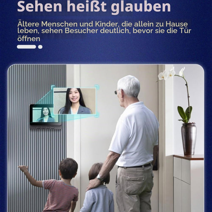 Kabellose Türklingel mit Kamera, 1080P, Videotelefon, kabellos, für den Aussenbereich, wasserdicht,