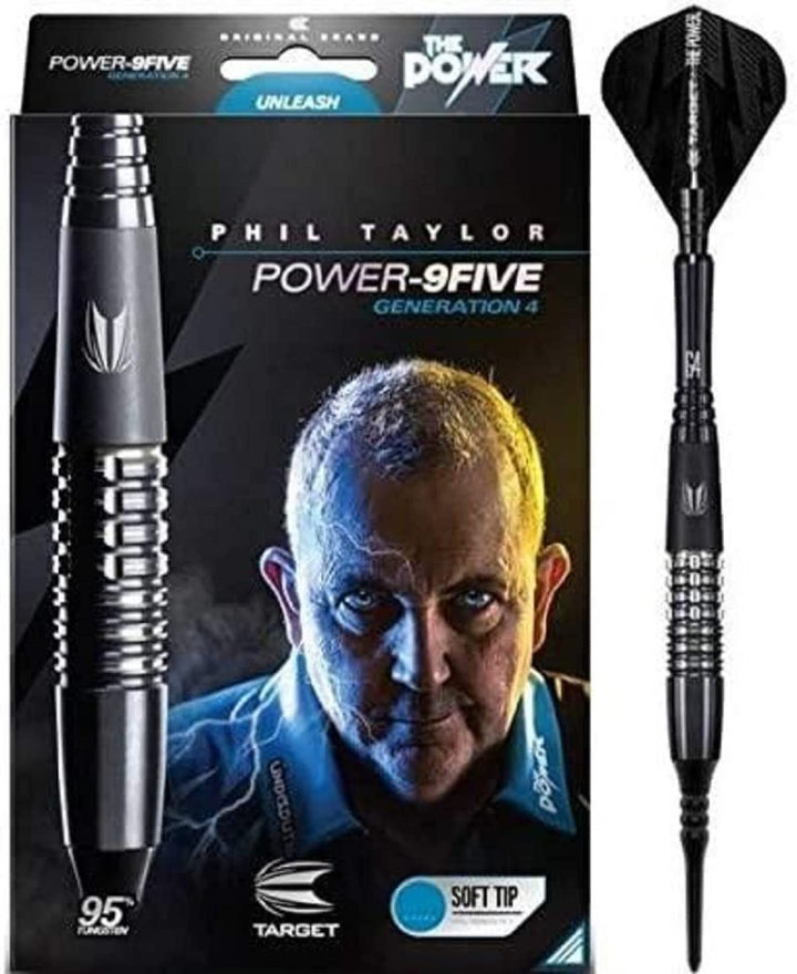 Target Darts Phil Taylor Power 9-Five Gen 4 95% Wolfram, weiche Spitze 18G, 18G