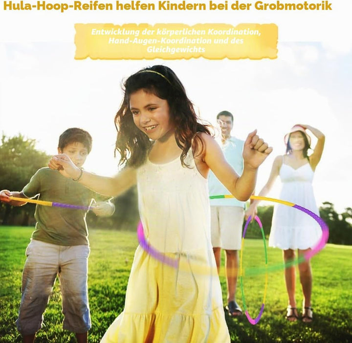 Hula Hoop Reifen Kinder, 2 Stück 8 Abschnitte teilbarer Hullahub-Reifen Children&