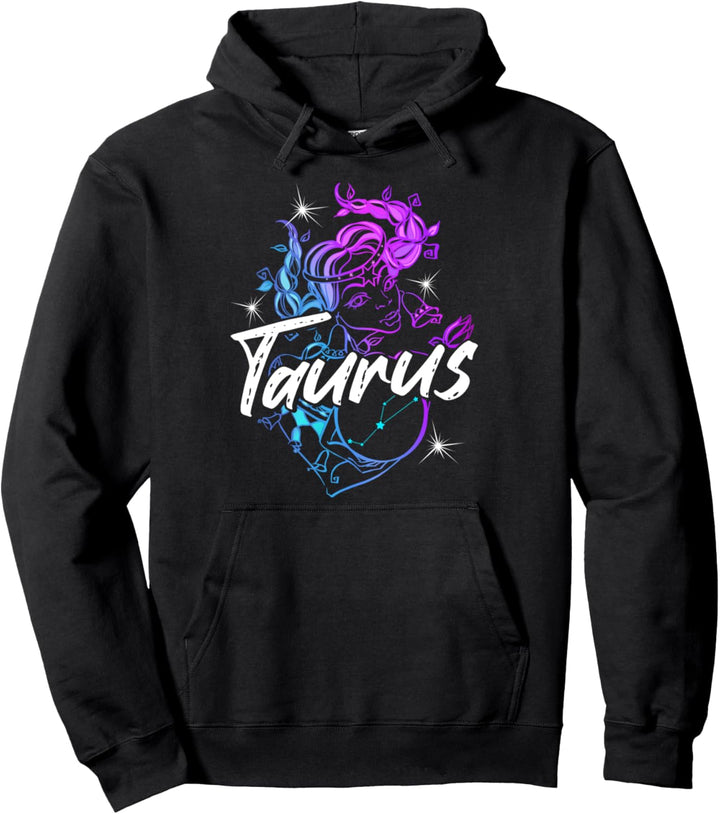 Sternzeichen Symbol Stier Schönes Mädchen Born In April May Pullover Hoodie
