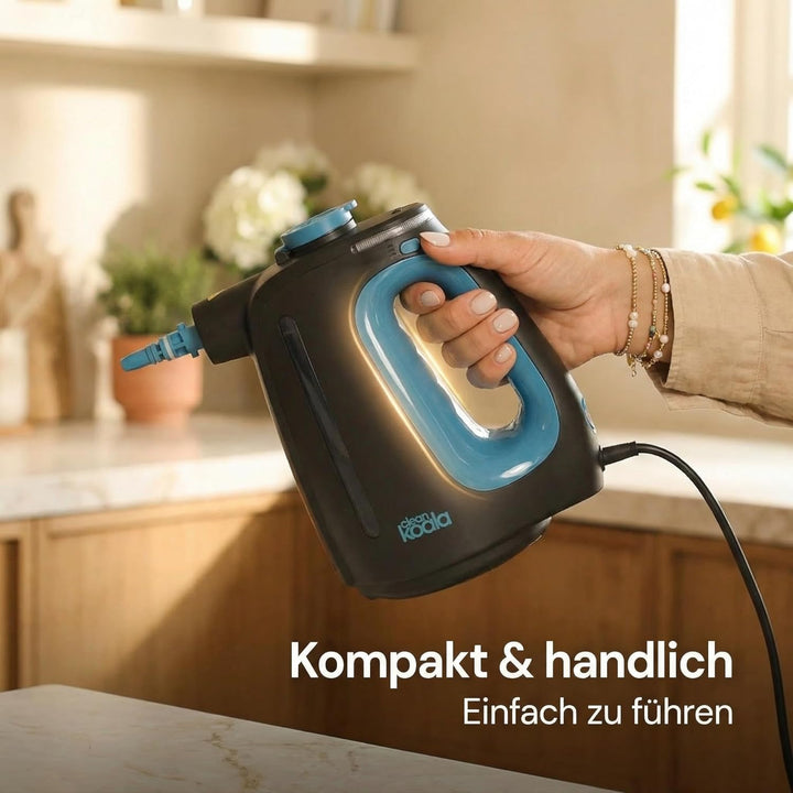 Handdampreiniger – 15 Sek. Aufheizzeit – Bis zu 30 Min. Dauerdampf – Inkl. 12 Zubehörteile – Für Bad