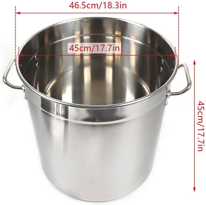 70L Kochtopf, Edelstahltopf mit Deckel, Suppentöpfe mit Grossem Fassungsvermögen, Camping Kochtopf,