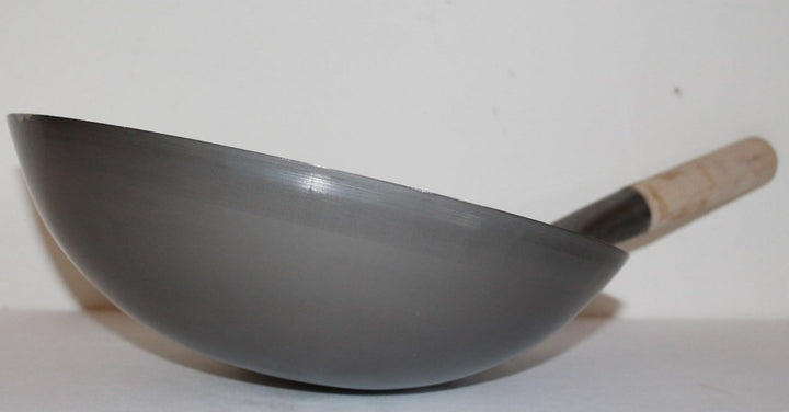 Wok ca. 35 cm Durchmesser mit rundem Boden für Gas, Gastronomie, Wokpfanne