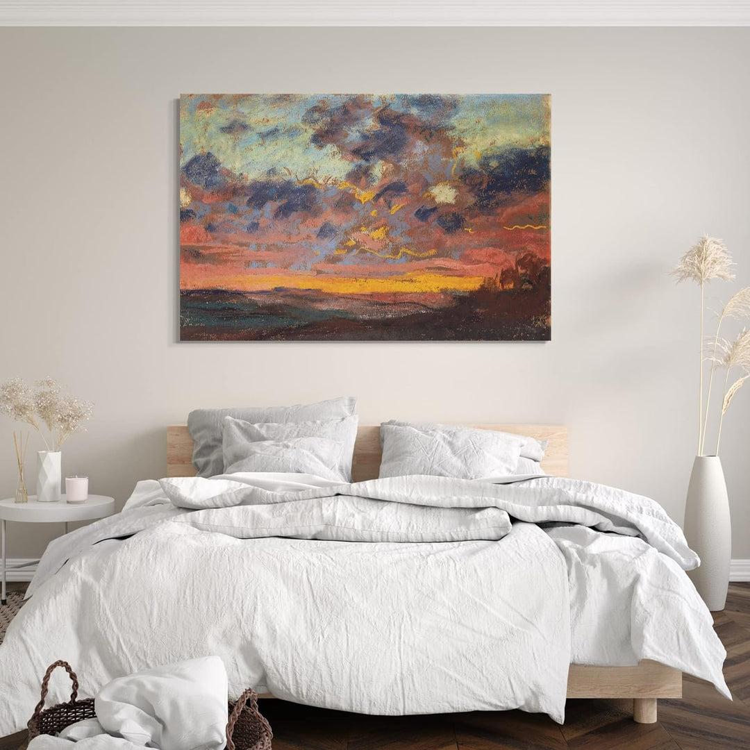 Printed Paintings Leinwand (80x60cm): Claude Monet - Sonnenuntergang 80x60 cm, 80x60 cm