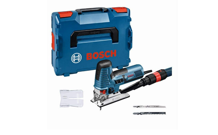 Bosch Professional Stichsäge GST 160 CE (inkl. 3x Sägeblätter für Holz, Absaugadapter, Abdeckhaube,