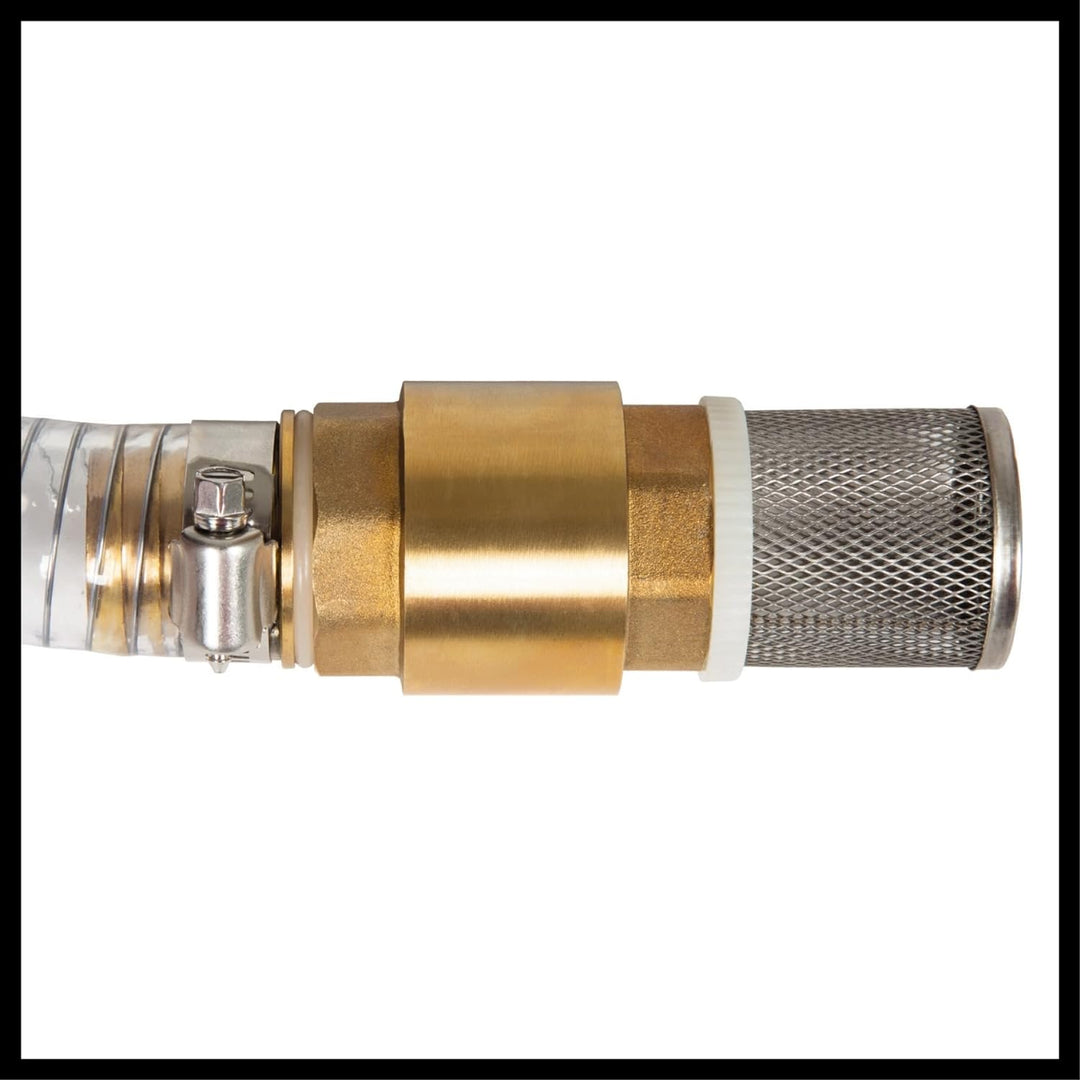 Original Einhell Saugschlauch 7 m Messing (Pumpen-Zubehör, 7 m Länge, Messinganschluss 42 mm 1 1/4 Z