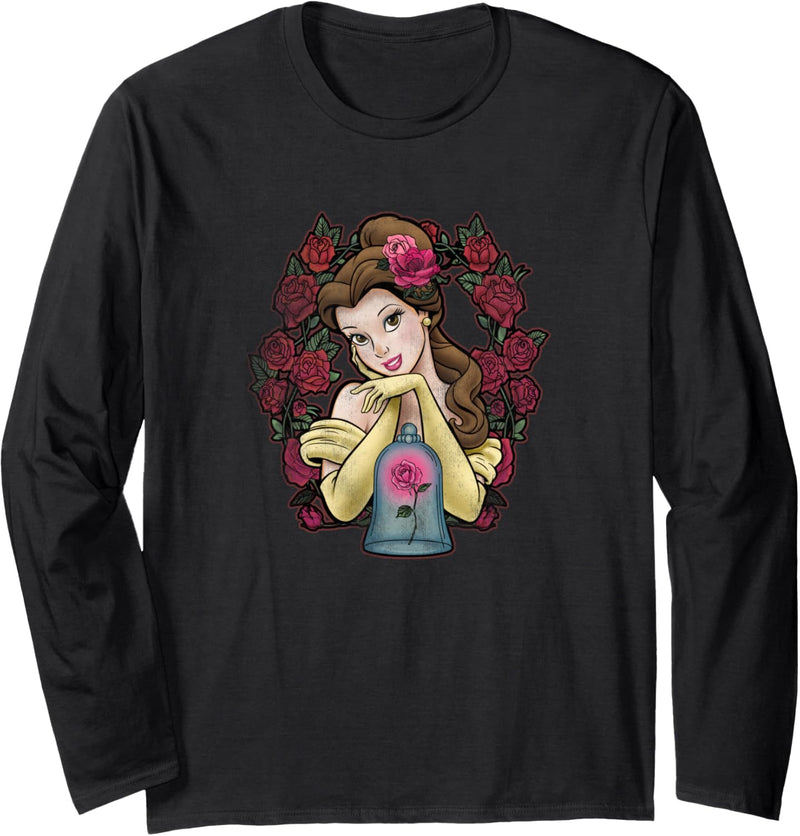 Disney Beauty And The Beast Belle Roses Langarmshirt