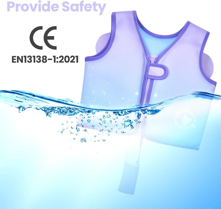 Kinder Mädchen Junge Schwimmlernweste, Schwimmhilfe Schwimmen Jacket für Kleinkinder Alter 1-6 mit E