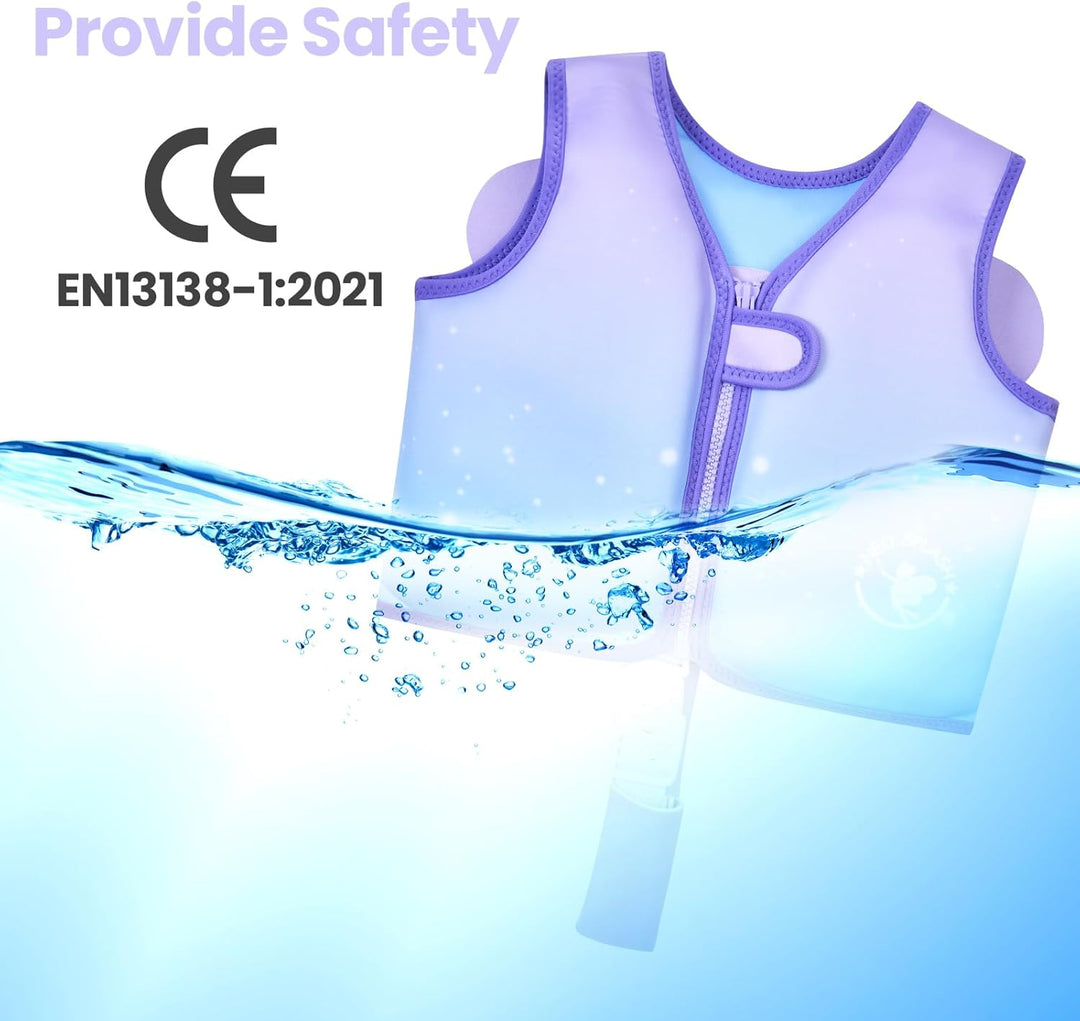 Kinder Mädchen Junge Schwimmlernweste, Schwimmhilfe Schwimmen Jacket für Kleinkinder Alter 1-6 mit E