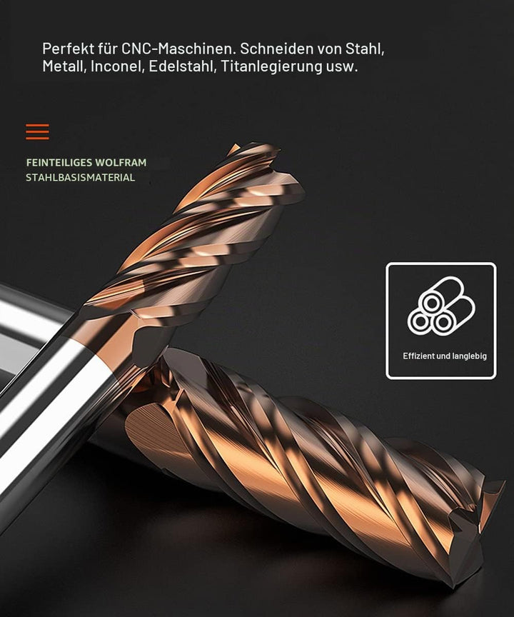 ASNOMY VHM Hartmetall Schaftfräser, AlTiN Coated 55 HRC 4 Schneiden, Bohren, Fräsen, Single, Immersi