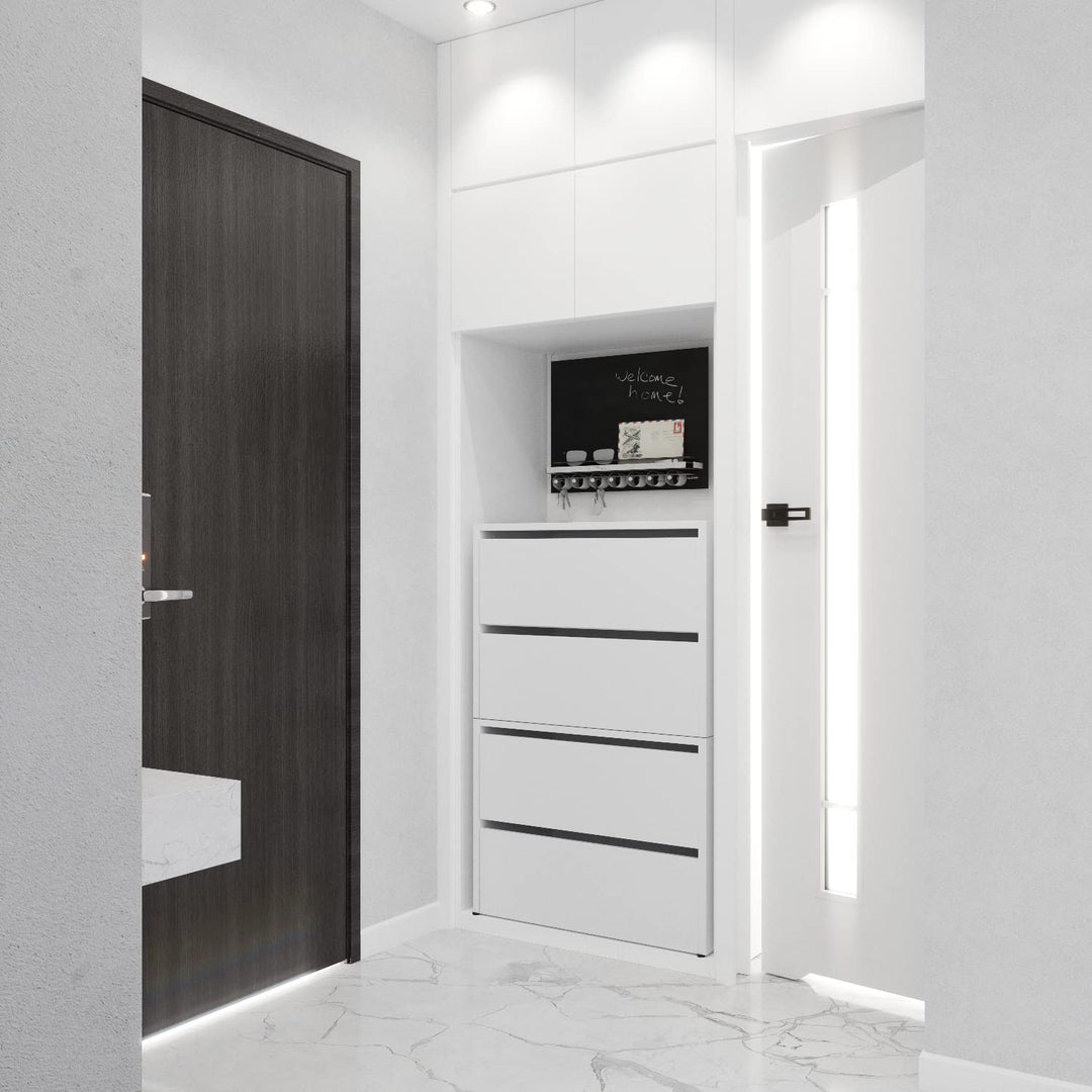 MRBLS_HOME MRBLS Schuhschrank für den Flur | Schuhregal modular | Schrank mit Platz zum Aufbewahren