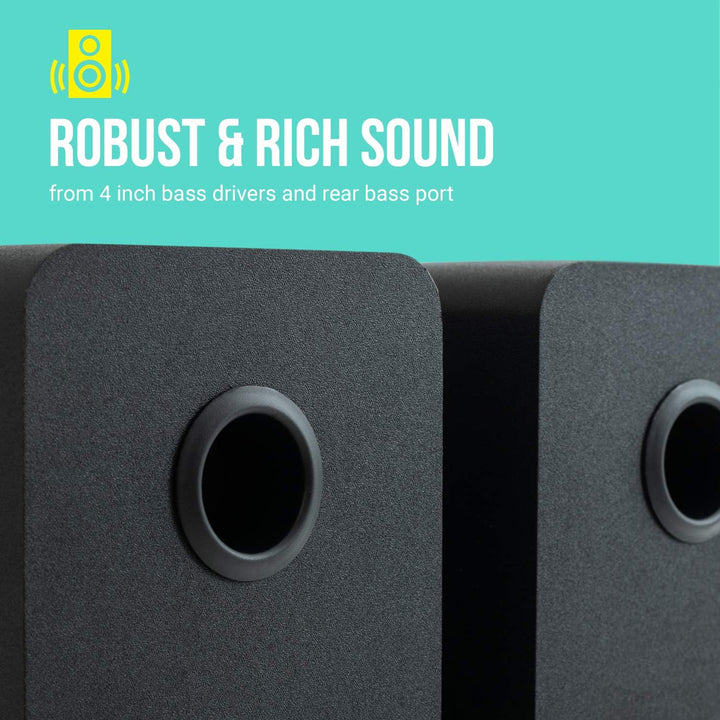 Jam Bluetooth Bookshelf Speakers - Kompaktes, netzbetriebenes Doppellautsprechersystem, Aux-in-Funkt