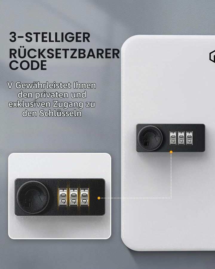 Uniclife 20 Position Schlüssel Kabinett mit Kombination Lock Resettable White Digital Security Stora