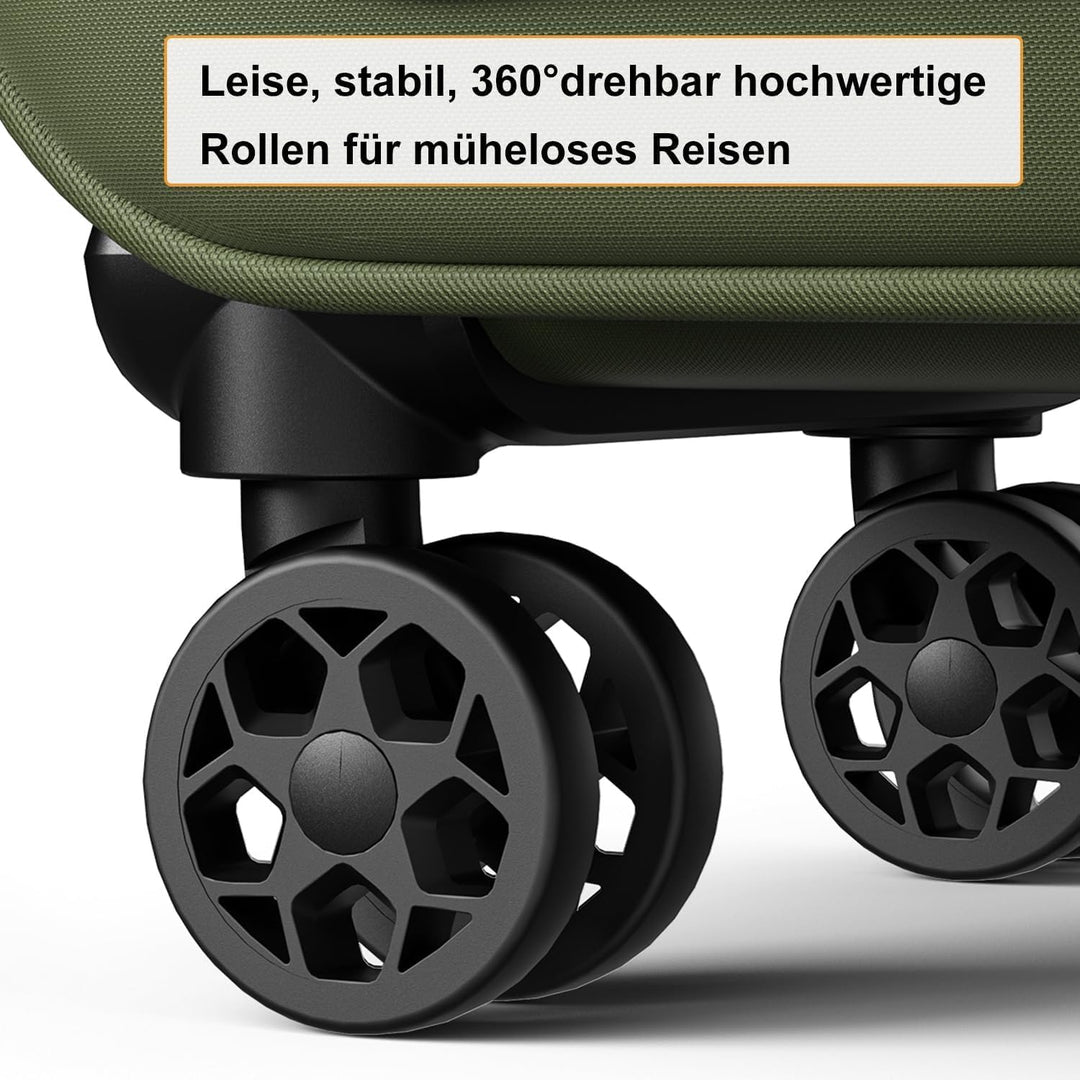 Weichschalenkoffer gross 80x48x30cm erweiterbar - Stoffkoffer Trolley wasserfest, Reisekoffer mit 4