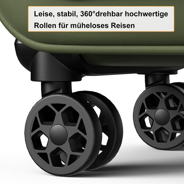 Weichschalenkoffer gross 80x48x30cm erweiterbar - Stoffkoffer Trolley wasserfest, Reisekoffer mit 4