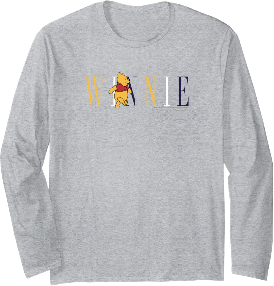 Disney Winnie The Pooh Walking Along The Letters Langarmshirt