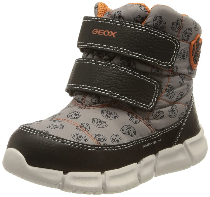 Geox Jungen B Flexyper Boy B ABX Stiefeletten 26 EU Grey Orange, 26 EU Grey Orange