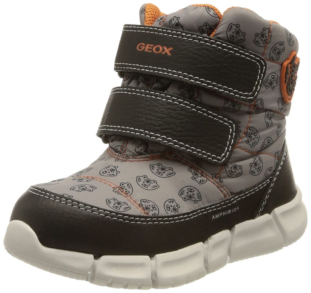 Geox Jungen B Flexyper Boy B ABX Stiefeletten 22 EU Grey Orange, 22 EU Grey Orange