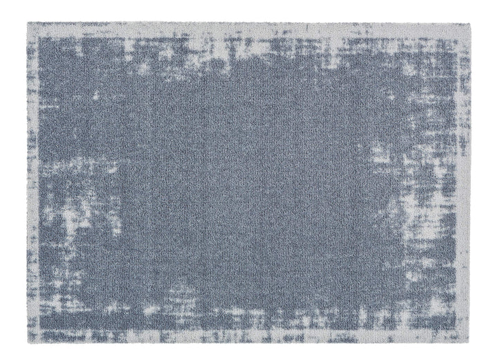 Astra rutschfeste Sauberlaufmatte innen - Uni Bordüre Grau 50 x 70 cm - Wohnraum Fussmatte Design -
