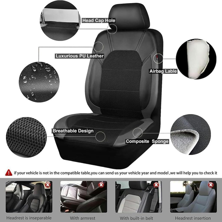 Auto Sitzbezüge Sets für Honda CRV CR-V 4. Generation 2012-2018,Allwetter Wasserdicht Bequem Autosit