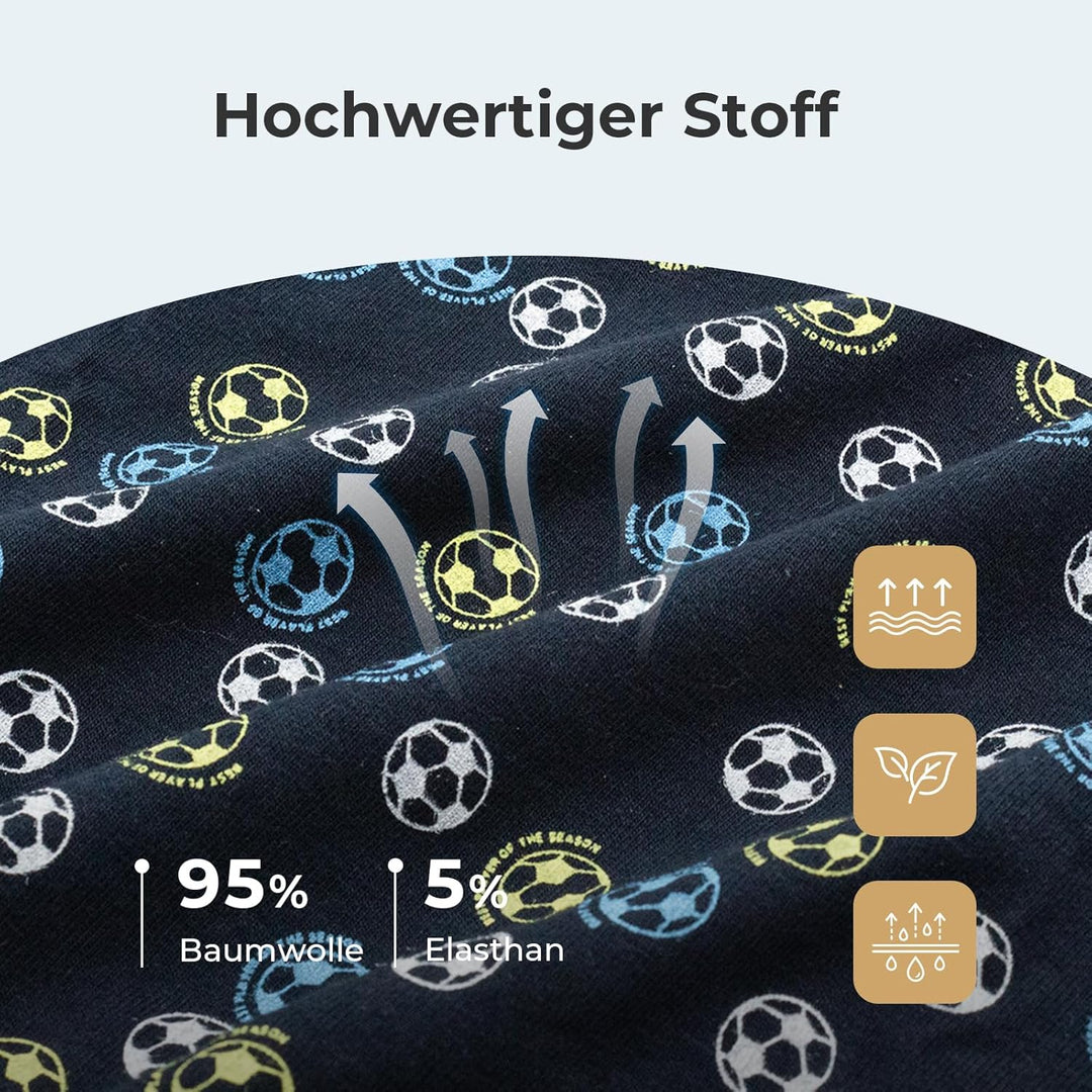 L&K-II Boxershorts Jungen Baumwolle Kinder Unterhosen 10er Pack 1604 158-164 Mehrfarbig 1, 170-176