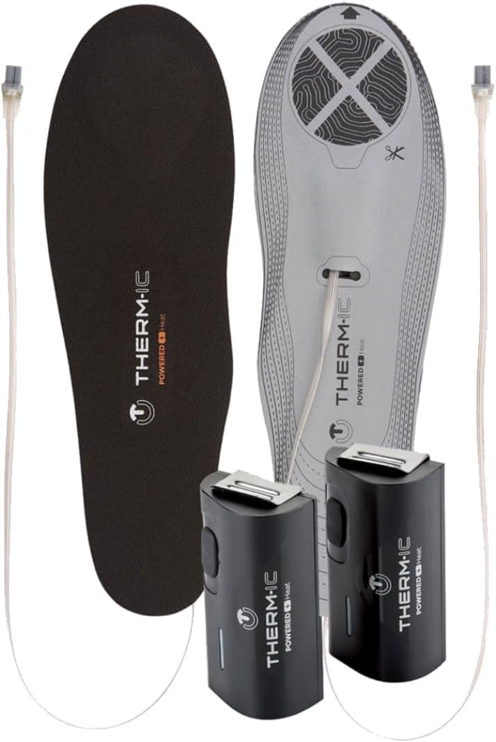 THERM-IC Wärmende Einlegesohlen Set Heat Flat + C-Pack 1300 Schwarz Einheitsgrösse, Schwarz Einheits