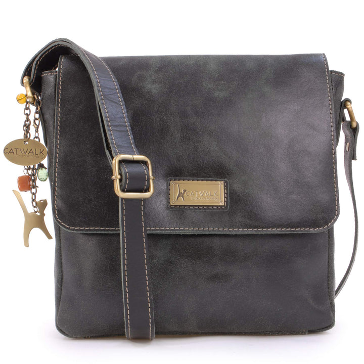 Catwalk Collection Handbags - Vintage Grobem Leder - CATWALK COLLECTION - Mittlere Grösse - Umhänget