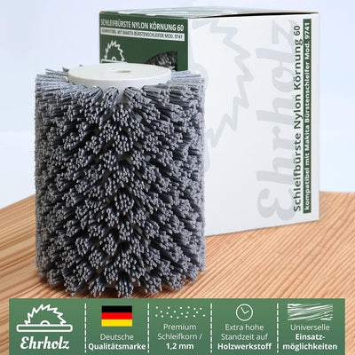 EHRHOLZ® Schleifbürste passend für Makita Bürstenschleifer 9741 | Strukturierbürste | Satinierbürste