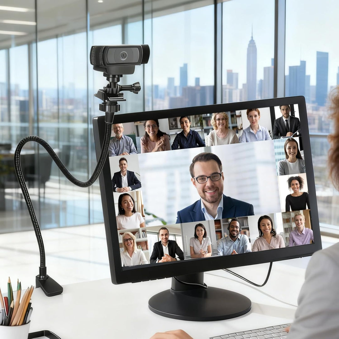 Webcam Stand, 66cm Verstellbarer Schwanenhals Webcam-Ständer, Schreibtisch-Klemmhalterung, für Logit