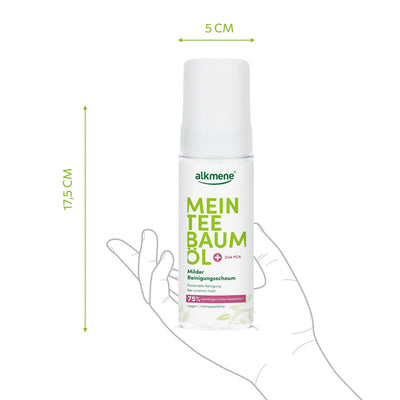 alkmene Mein Teebaumöl Reinigungsschaum Gesicht 6x 150 ml Pickel Reduktion 75% bestätigt - naturrein