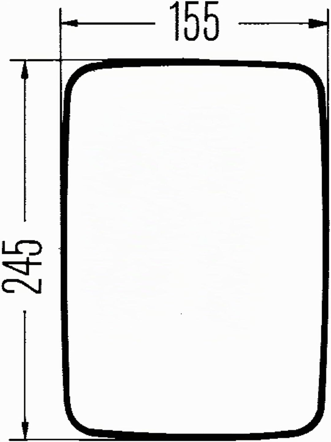 HELLA - Aussenspiegel - schwarz - Breite: 245mm - Höhe: 155mm - beidseitig - 8SB 501 137-031