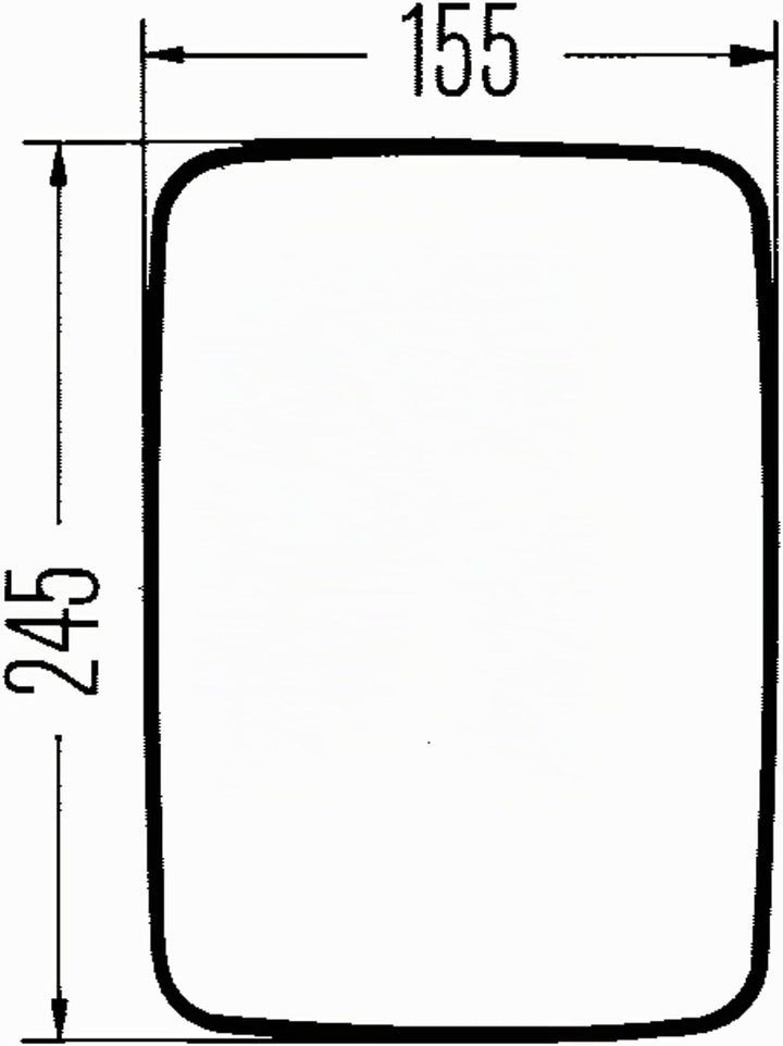HELLA - Aussenspiegel - schwarz - Breite: 245mm - Höhe: 155mm - beidseitig - 8SB 501 137-031
