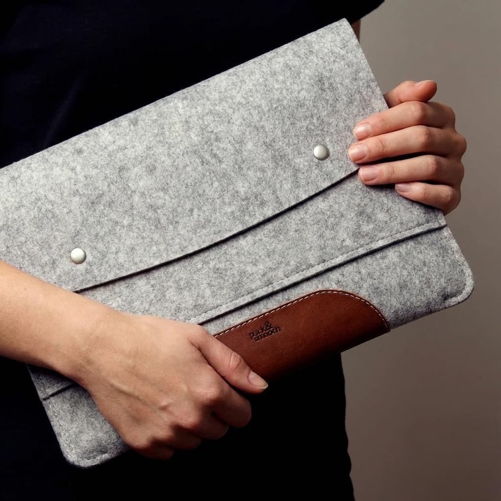 Pack &amp; Smooch Hülle für MacBook Air 15 MacBook Air 15 case Sleeve 100% Wollfilz Und Pflanzlich Geger