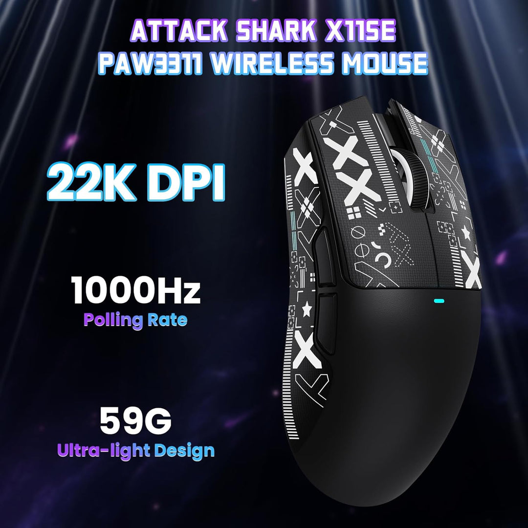 ATTACK SHARK X11 SE Kabellose Gaming-Maus, PixArt PAW3311 Gaming-Sensor, BT/2.4G Wireless/Kabelgebun