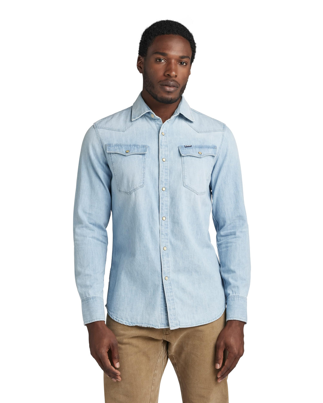 G-Star Herren Marine Slim Long Sleeve Shirt XXS Blau (Lt Aged D12697-d013-424), XXS Blau (Lt Aged D1